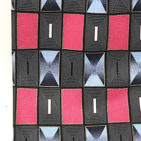 Salvatore Pellegrino Patterned Tie Gray Blue Pink - Picture 2 of 5